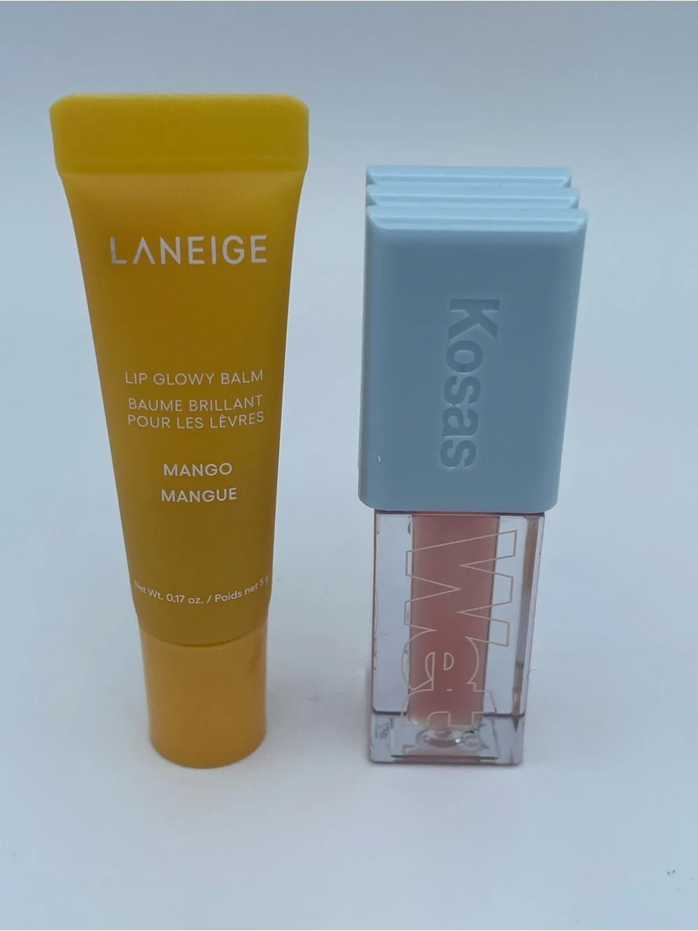 Laneige Mango Lip Glowy Balm & Kosas Lip Oil In Jellyfish